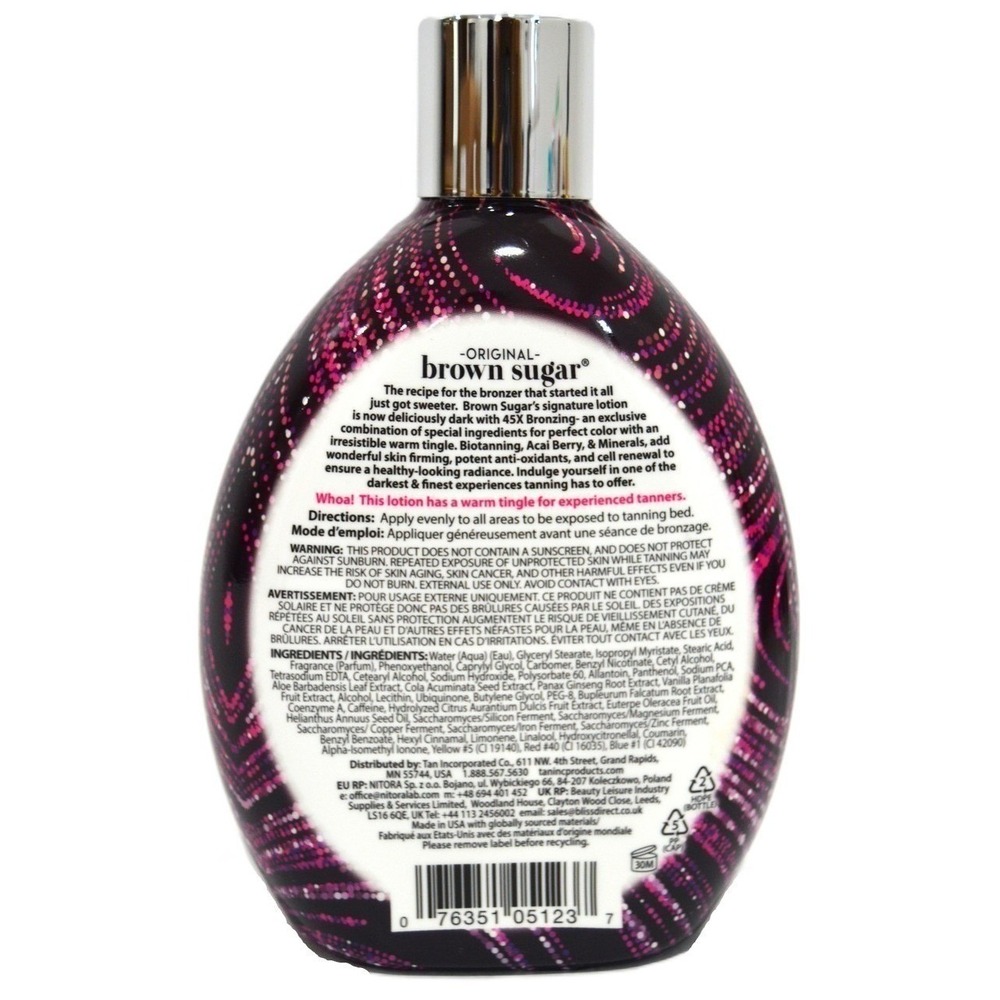 Brown Sugar Original Advanced 45X Tingle Tanning Lotion with Bronzers 13.5oz - Picture 2 of 4